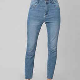 ONLY Women Blue Skinny Fit Slash Knee Light Fade Jeans-picture-23
