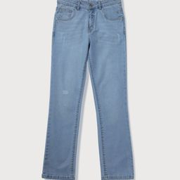 Gini and Jony Boys Blue Low Distress Light Fade Jeans-picture-19