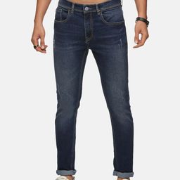 Old Grey Men Slim Fit Low Distress Light Fade Stretchable Denim Jeans-picture-14