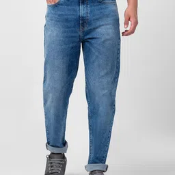 SPYKAR Men Blue Relaxed Fit Light Fade Cotton Stretchable Jeans-image-96