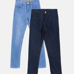 TALES & STORIES Boys Pack of 2 Slim Fit Stretchable Jeans-picture-13