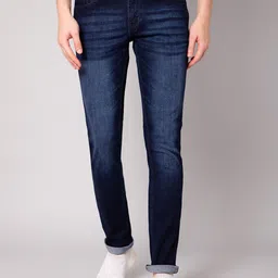 Cantabil Men Blue Light Fade Cotton Jeans-image-33