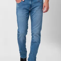 SPYKAR Men Mildly Distressed Light Fade Stretchable Cotton Jeans-image-3