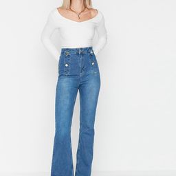 Trendyol Women Blue High-Rise Light Fade Jeans-image-26