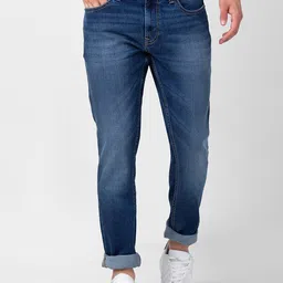 SPYKAR Men Slim Fit Low-Rise Light Fade Stretchable Cotton Jeans-image-91