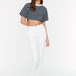 Trendyol Women White Pure Cotton Jeans-image-63