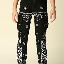 WAIMEA Boys Black Comfort Stretchable Printed Jeans-image-96