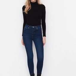Trendyol Women Navy Blue Skinny Fit Heavy Fade Jeans-image-58