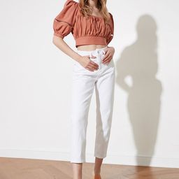Trendyol Women White Regular Fit Mid Rise Jeans-image-12