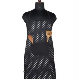 Kuber Industries Black & White Cotton Printed Kitchen Apron-10