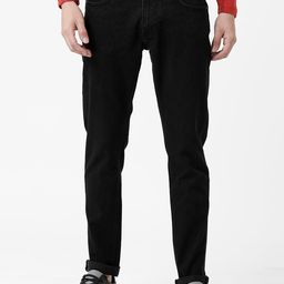 WROGN Men Black Solid Cotton Slim Fit Jeans-image-75