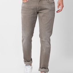 SPYKAR Men Slim Fit Low-Rise Light Fade Stretchable Cotton Jeans-image-91