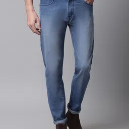 Rodamo Men Blue Slim Fit Heavy Fade Stretchable Jeans-picture-11