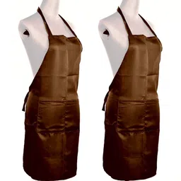 UrbanArts 2-Pcs Brown Aprons With Front Pockets-13
