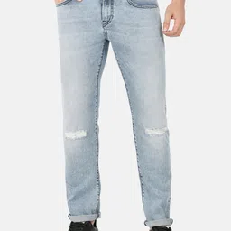 EVERBLUE Men Stretchable Comfort Slim Heavy Fade Midrise Jeans-image-76