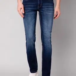 Cantabil Men Blue Heavy Fade Jeans-picture-29