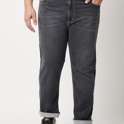 ZUSH Men Plus Size Grey Light Fade Stretchable Cotton Jeans-picture-18