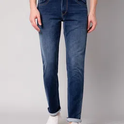 Cantabil Men Blue Light Fade Jeans-image-93