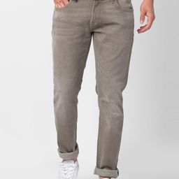 SPYKAR Men Olive Green Slim Fit Low-Rise Stretchable Cotton Jeans-image-68