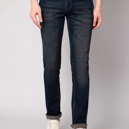 Cantabil Men Dark Green Heavy Fade Jeans-image-65