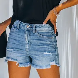 The Roadster Lifestyle Co Women Slim Fit Mid-Rise Cotton Shorts-picture-37