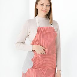 Yellow Weaves Striped Waterproof Apron-57