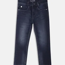 Octave Boys Navy Blue Light Fade Mid-Rise Cotton Jeans-image-42