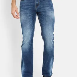 Octave Men Mid-Rise Clean Look Whiskers & Chevrons Heavy Fade Cotton Jeans-image-90