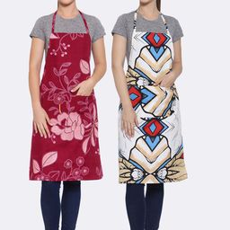 Arrabi Multicoloured Pack of 2 Printed Aprons-41