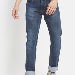 Octave Men Blue Slim Fit Light Fade Solid Jeans-image-56