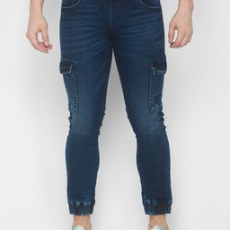 SPYKAR Men Blue Jogger High-Rise Light Fade Jeans-image-65