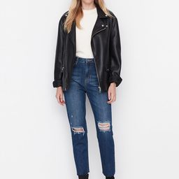Trendyol Women Navy Blue Cotton Mildly Distressed Light Fade Jeans-image-23