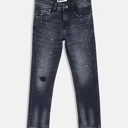 Octave Boys Mildly Distressed Heavy Fade Cotton Jeans-image-56