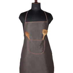 Kuber Industries Brown PVC Printed Apron-89