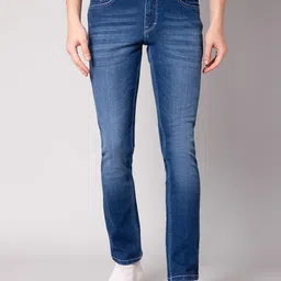 Cantabil Men Blue Heavy Fade Cotton Jean-image-85