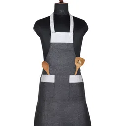 Kuber Industries Grey Kitchen Apron-38
