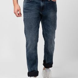 SPYKAR Men Blue Low-Rise Heavy Fade Stretchable Cotton Jeans-image-17