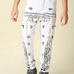 WAIMEA Boys White Comfort Mildly Distressed Stretchable Jeans-picture-45