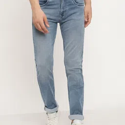 Octave Men Regular Fit Low Distress Stretchable Cotton Jeans-image-0