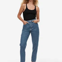 H&M Women Mom Loose Fit Ultra High Ankle Jeans-image-29