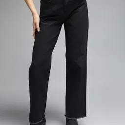High Star Women 90's Straight Fit High-Rise Clean Look Stretchable Jeans-image-75