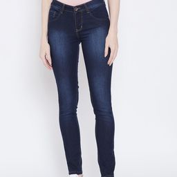 METTLE Women Blue Regular Fit Mid-Rise Clean Look Jeans-image-43