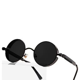 RICH CLUB Unisex Round Sunglasses with Polarised Lens-55