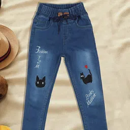 A-Okay Girls High-Rise Printed Cotton Stretchable Joggers Jeans-image-27