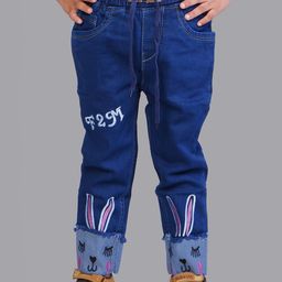 A-Okay Girls Slim Fit High Rise Mildley Distressed Embroidered Stretchable Jeans-image-76