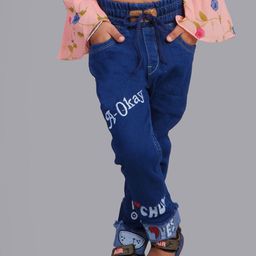 A-Okay Girls Slim Fit High Rise Clean Look Embroidered Stretchable Jeans-image-79