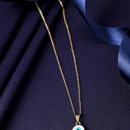 THE AAB STUDIO Blue & White Gold-Plated Bohemian Necklace-18