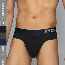 XYXX Mens Solid Pack of 3 Combed Cotton Pace Brief XYBRF3PCKN884-image-25