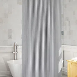 TANLOOMS Grey Waterproof Shower Curtain-image-17