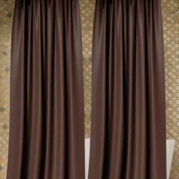 Kuber Industries Brown 2 Pieces Shelf Lining Shower Curtains-image-33